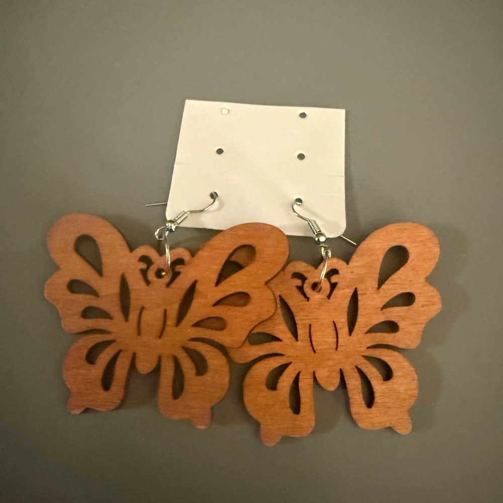 Butterfly Wooden Earrings